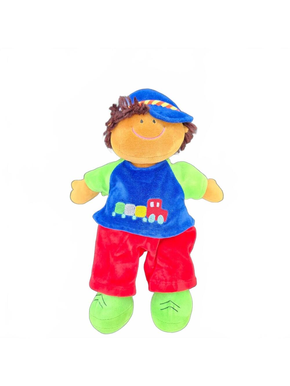 Russ Berrie Ali Boy Doll Black Brown African American Plush Stuffed Toy 12"